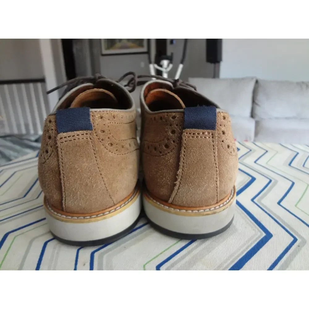 Blake Mckay Carson Tan Suede Sneaker Oxfords Wingtip Men 10.5 D Business Casual